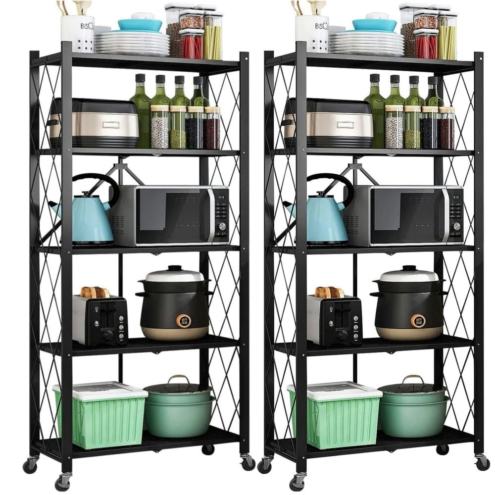 5-Tier Foldable Metal Storage Shelf 2-Pack: $89.99 5-Tier Foldable Metal Storage Shelf 2-Pack: $89.99