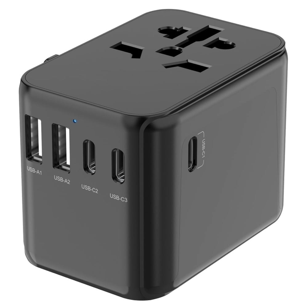 Universal Travel Adapter with 1 AC Outlet and 5 USB Ports: $24.99 Universal Travel Adapter with 1 AC Outlet and 5 USB Ports: $24.99