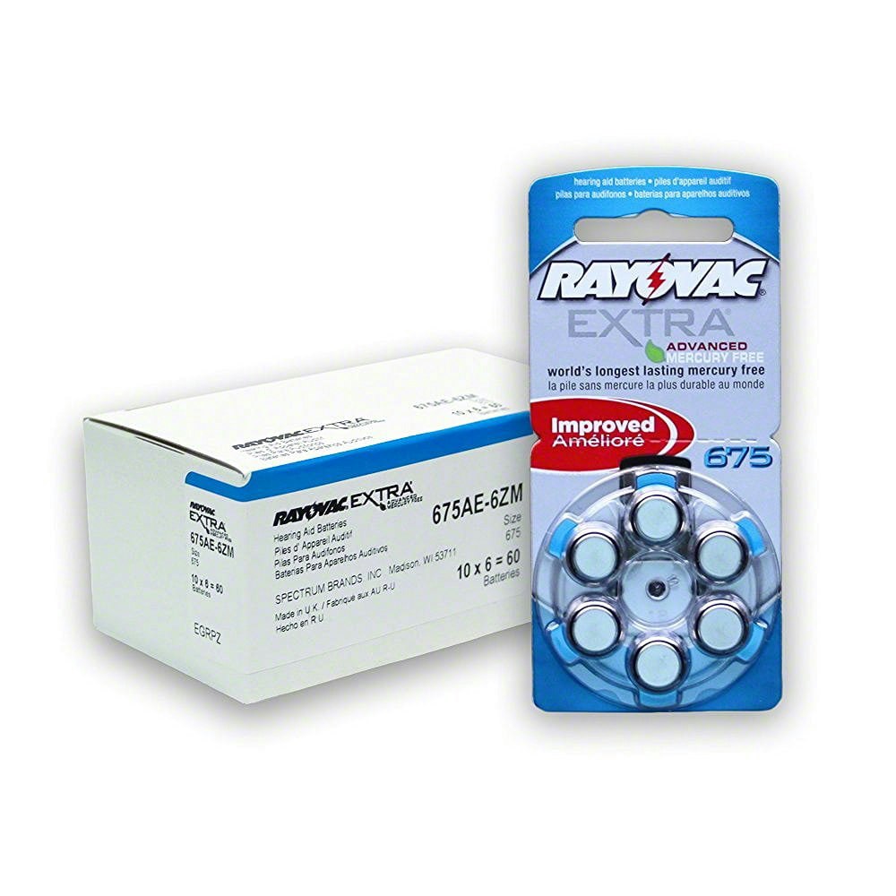 Rayovac Hearing Aid Batteries Size 675 60-Pack: $24.99