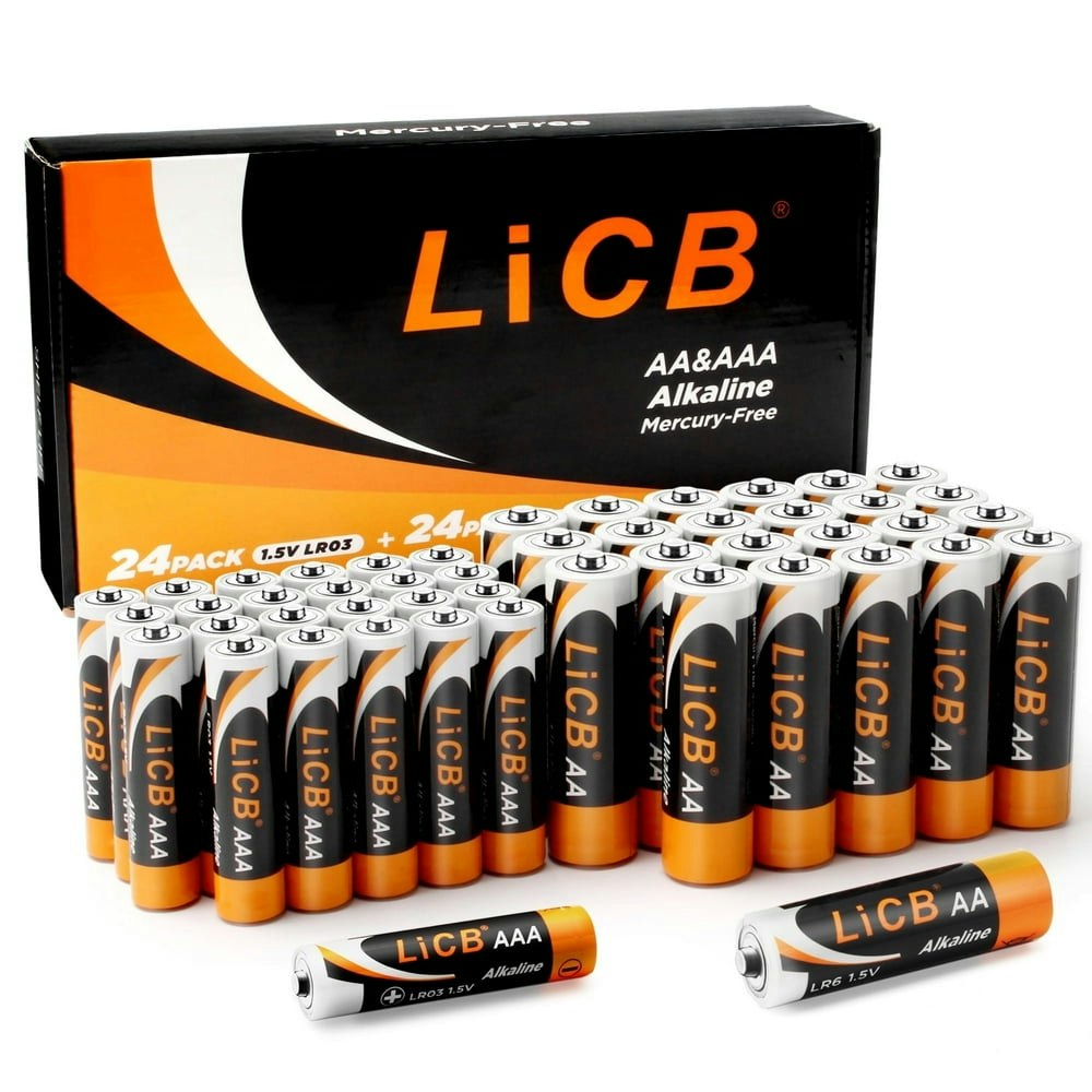LiCB 1.5V AA and AAA Alkaline Batteries 48-Pack: $16.19 LiCB 1.5V AA and AAA Alkaline Batteries 48-Pack: $16.19