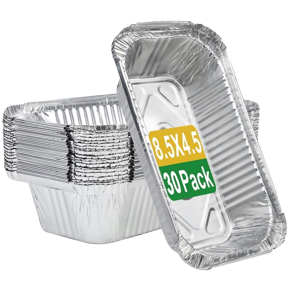 Treamon 8.5" x 4.5" Disposable Foil Cake Pans 30-Pack: $14.89