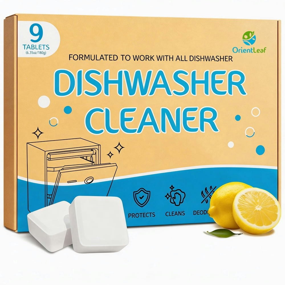 OrientLeaf Dishwasher Cleaner Tablets 9-Pack: $6.99