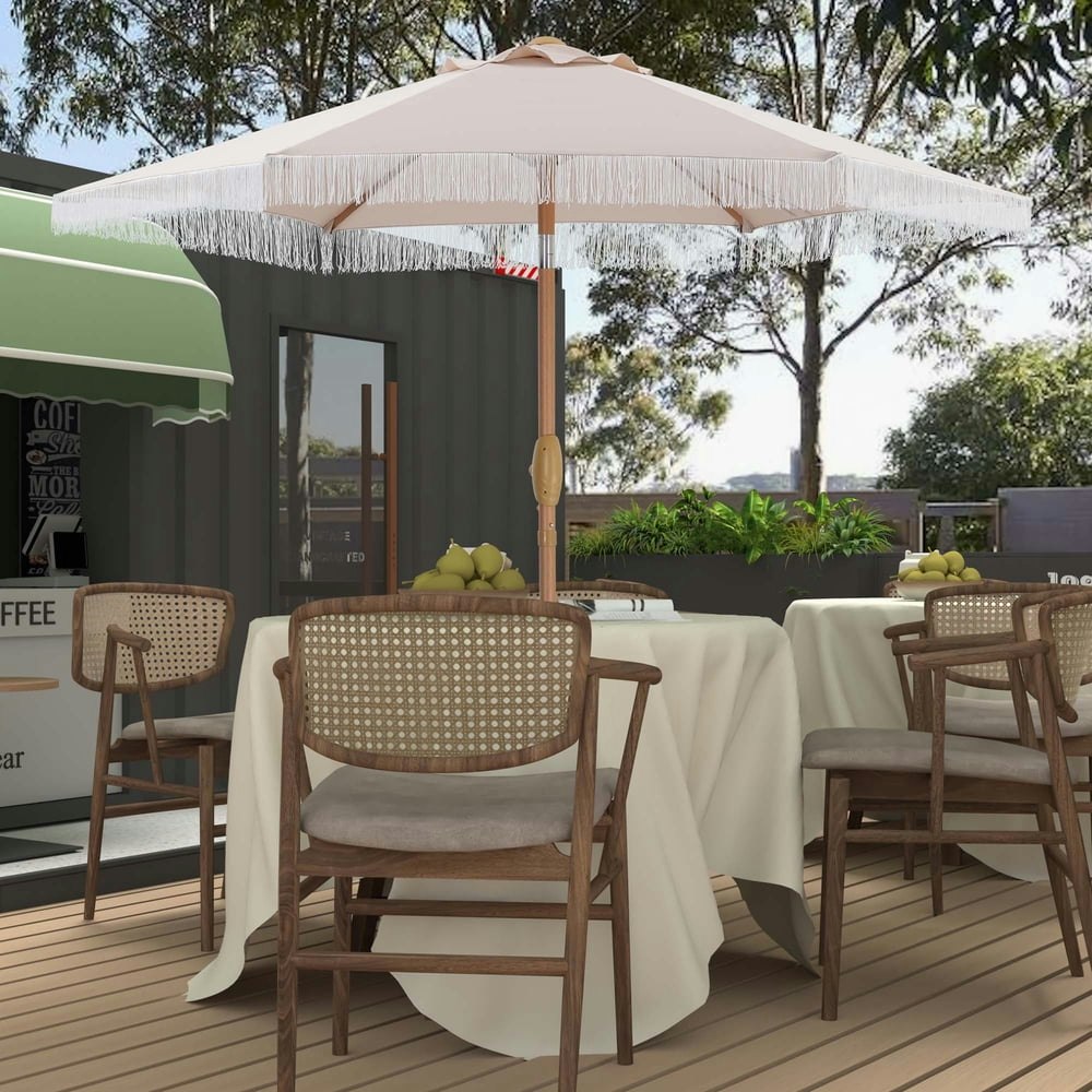 Autlaycil 7.5-Foot Fringe Patio Umbrella: $44.99 Autlaycil 7.5-Foot Fringe Patio Umbrella: $44.99