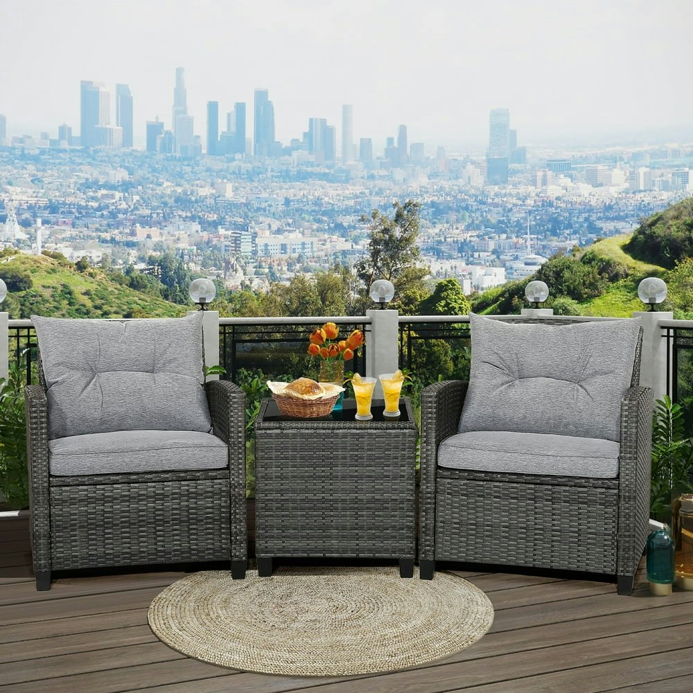Gymax 3-Piece Patio Rattan Sofa Set: $174.99 Gymax 3-Piece Patio Rattan Sofa Set: $174.99