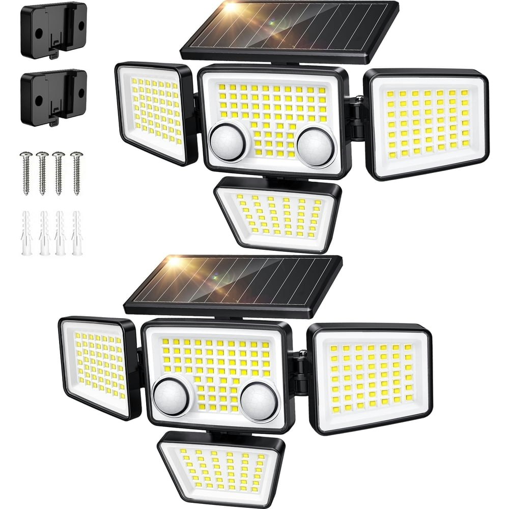 SZRSTH 3,000-Lumen 188-LED Solar Motion Sensor Security Lights 2-Pack: $29.69 SZRSTH 3,000-Lumen 188-LED Solar Motion Sensor Security Lights 2-Pack: $29.69