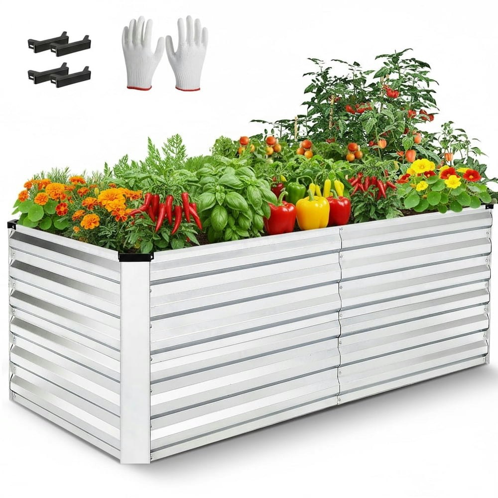 Funcid 6x3x2-Foot Galvanized Steel Raised Garden Bed: $59.09 Funcid 6x3x2-Foot Galvanized Steel Raised Garden Bed: $59.09