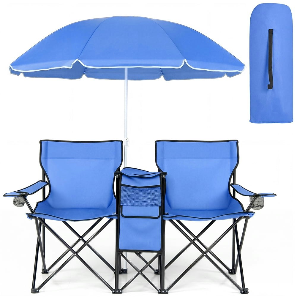 Cowin Foldable Double Camping Chair with Umbrella and Insulation Bag: $53.99 Cowin Foldable Double Camping Chair with Umbrella and Insulation Bag: $53.99