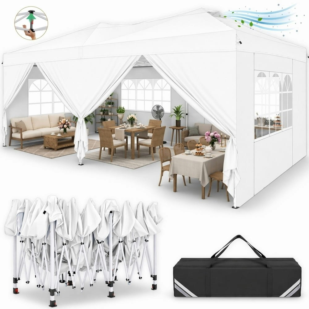 Cobizi 10x20-Foot Pop-Up Canopy Tent with 6 Sidewalls: $165.52 Cobizi 10x20-Foot Pop-Up Canopy Tent with 6 Sidewalls: $165.52