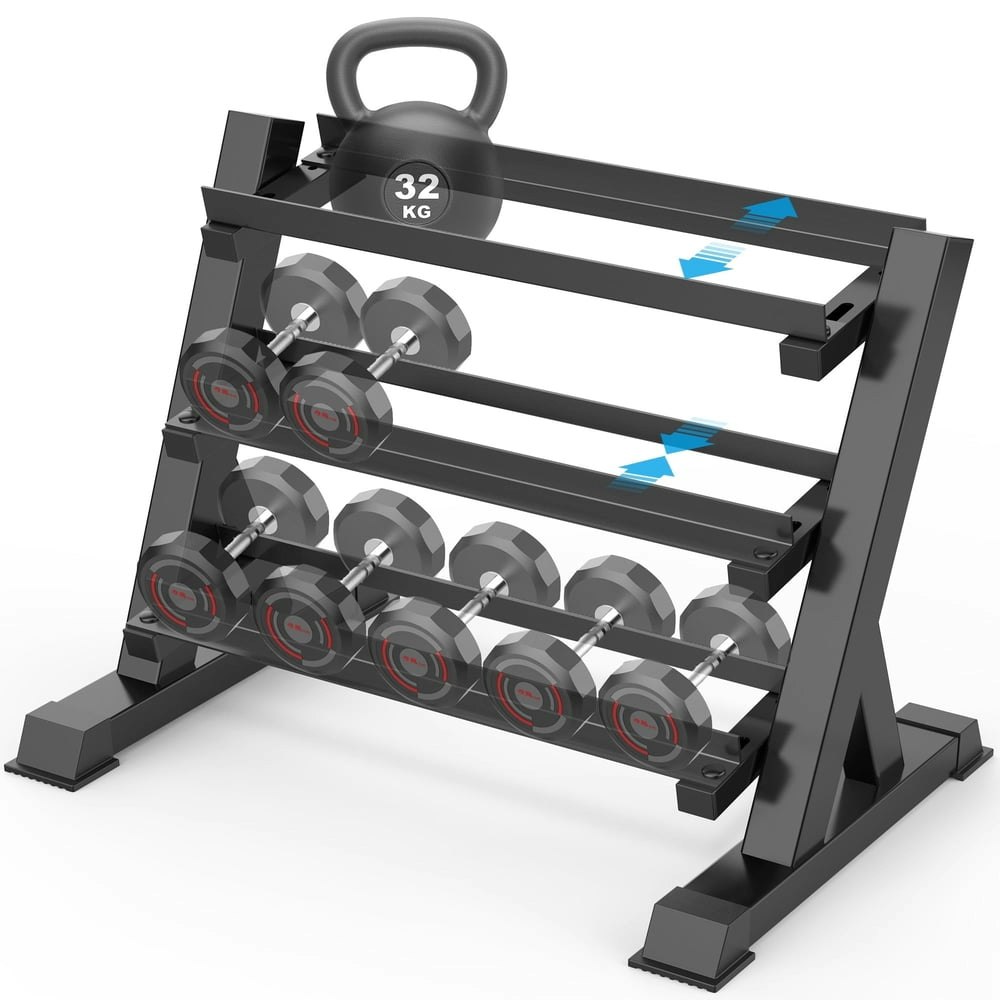 Dprodo 3-Tier Adjustable Dumbbell Storage Rack: $86.99 Dprodo 3-Tier Adjustable Dumbbell Storage Rack: $86.99