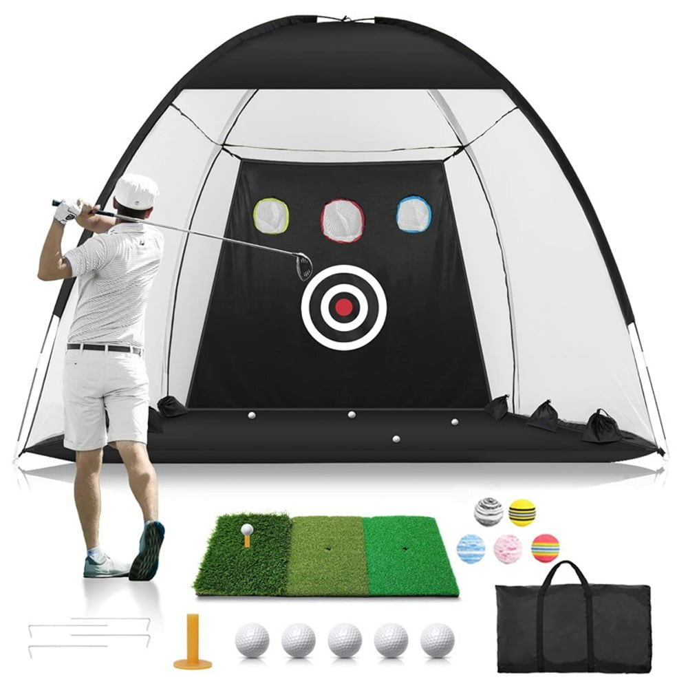 Eccomum 9.8' x 7.8' Golf Practice Net and Mat: $53.99 Eccomum 9.8' x 7.8' Golf Practice Net and Mat: $53.99