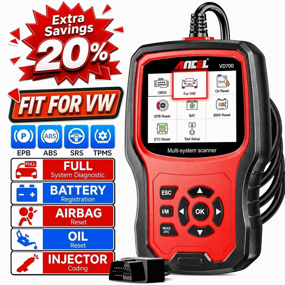 Ancel VD700 OBD2 Diagnostic Scanner: $126.99 Ancel VD700 OBD2 Diagnostic Scanner: $126.99