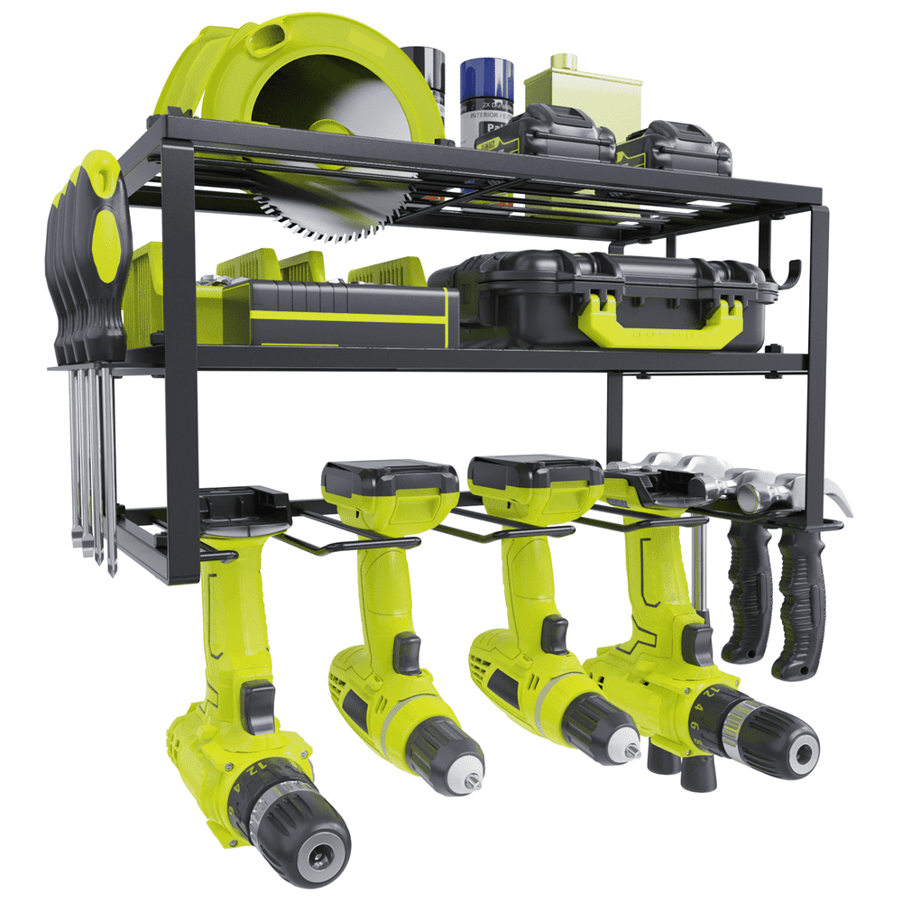 Yeabett 3-Tier Wall-Mounted Power Tool Organizer: $18.55 Yeabett 3-Tier Wall-Mounted Power Tool Organizer: $18.55