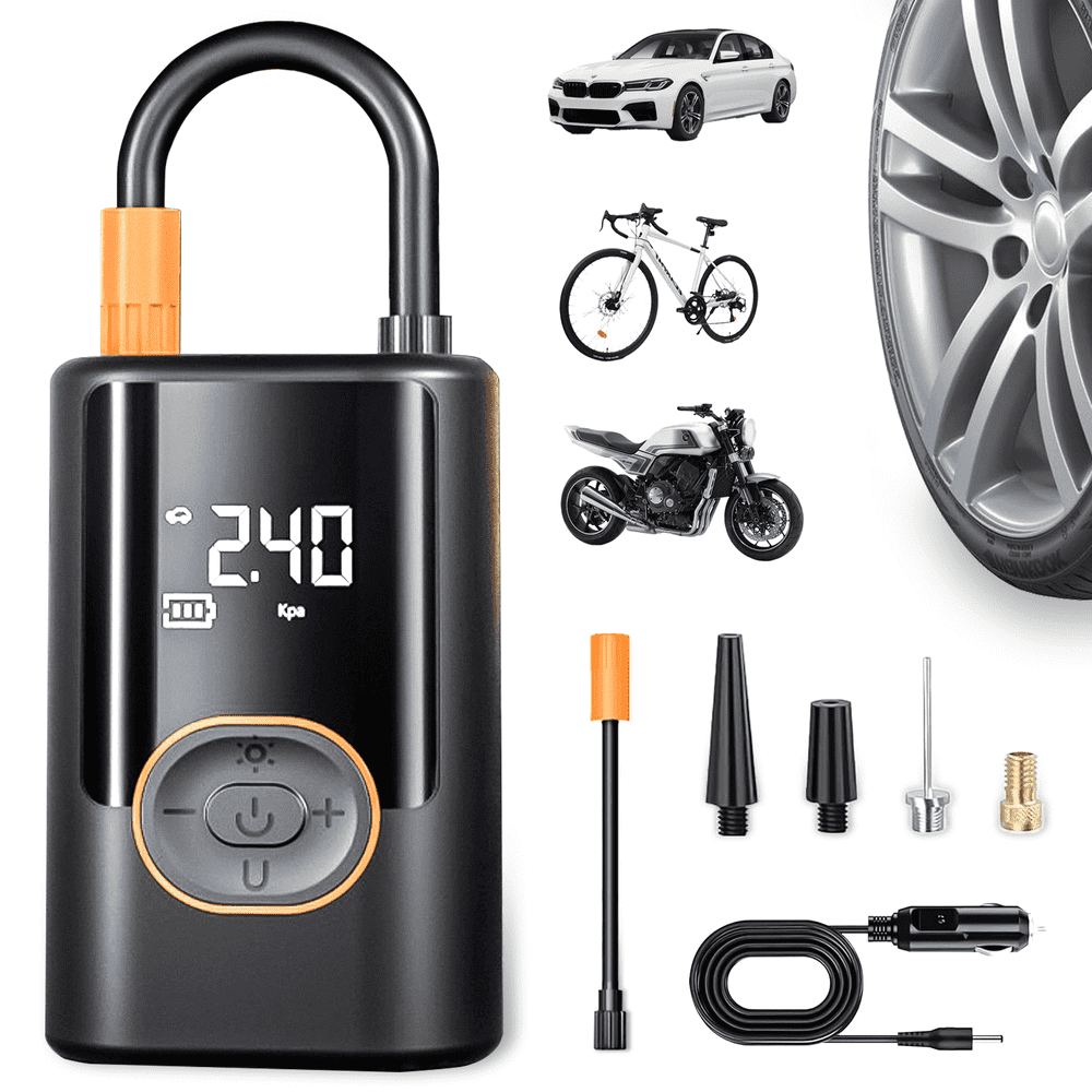 Cordless Car Tire Inflator Portable Air Compressor: $16.99 Cordless Car Tire Inflator Portable Air Compressor: $16.99