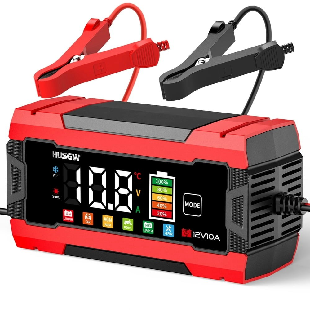 Husgw 12V 10A Smart Battery Charger: $17.11 Husgw 12V 10A Smart Battery Charger: $17.11