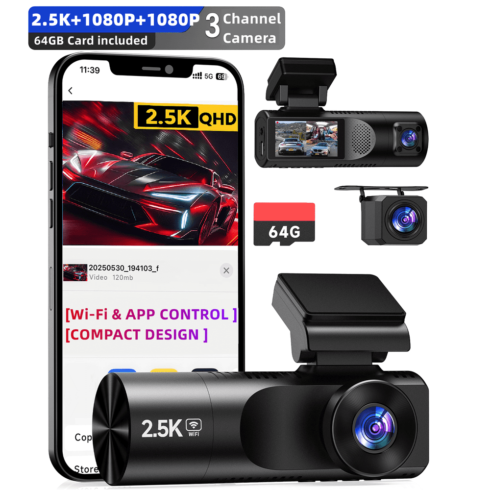 FFN 3 Channel Dash Cam 64GB: $55.89 FFN 3 Channel Dash Cam 64GB: $55.89