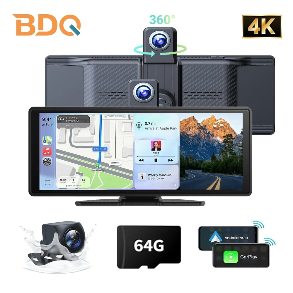 BDQ 10.26-inch Wireless CarPlay and Android Auto Portable Screen: $62.96 BDQ 10.26-inch Wireless CarPlay and Android Auto Portable Screen: $62.96