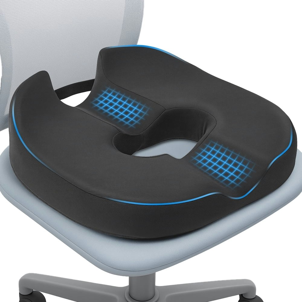 DONAMA Ergonomic Memory Foam Donut Pillow: $26.99