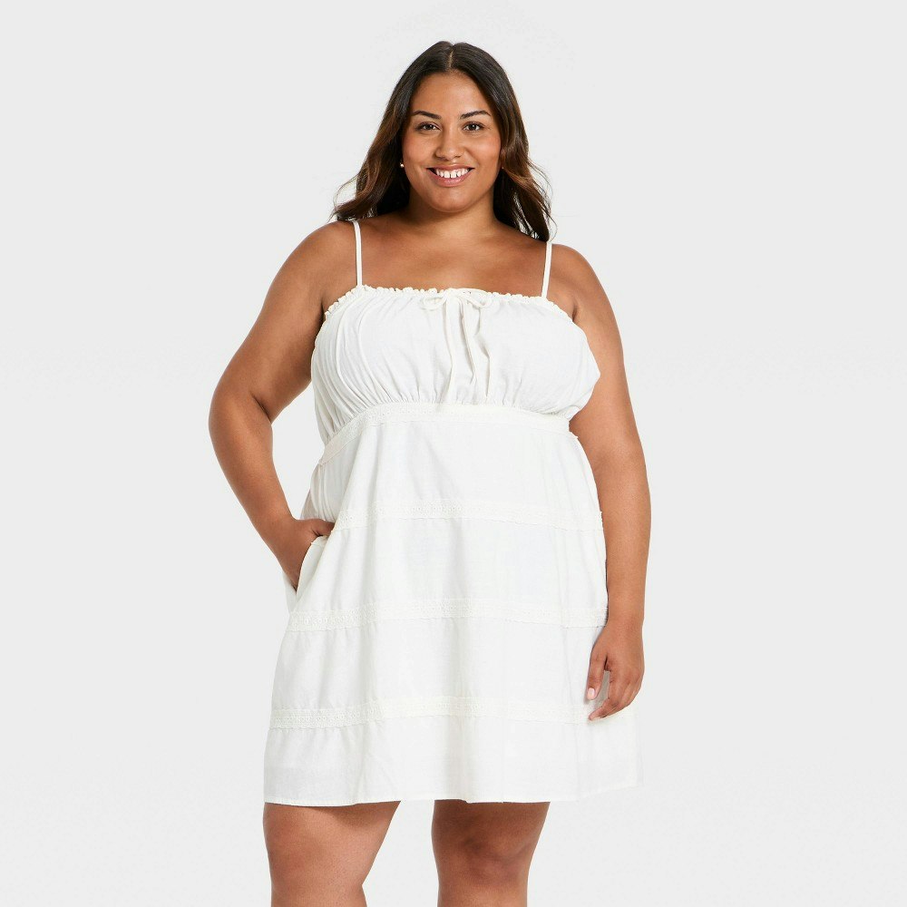 Ava & Viv Women's Plus Mini Empire Waist Summer Dress 1X: $35