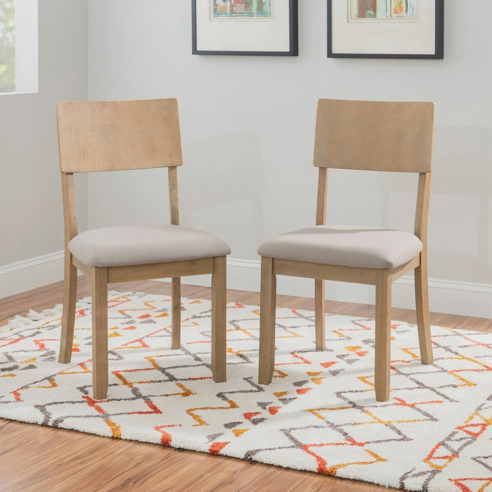 Linon Jordan Curved Back Fabric Dining Chairs 2-Pack: $219.99