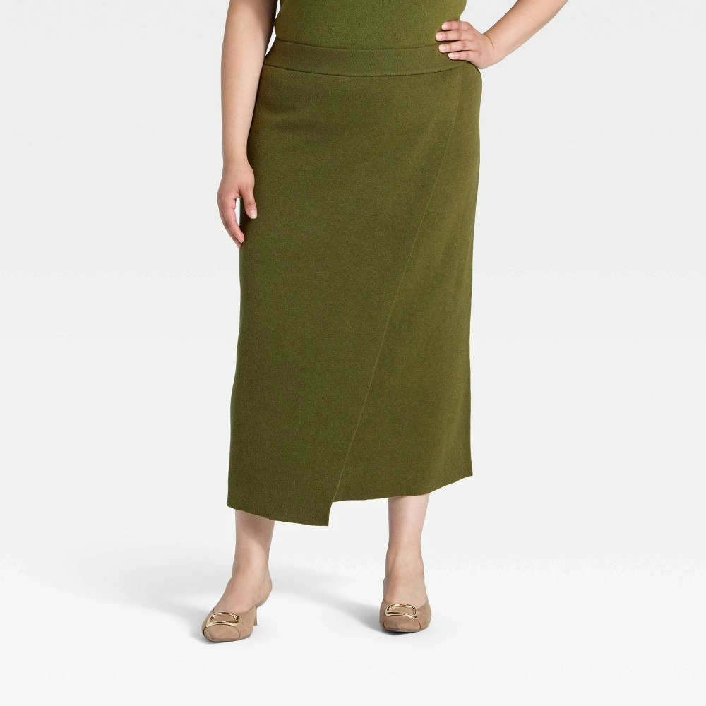 A New Day Women's Wrap Column Midi Skirt: $35
