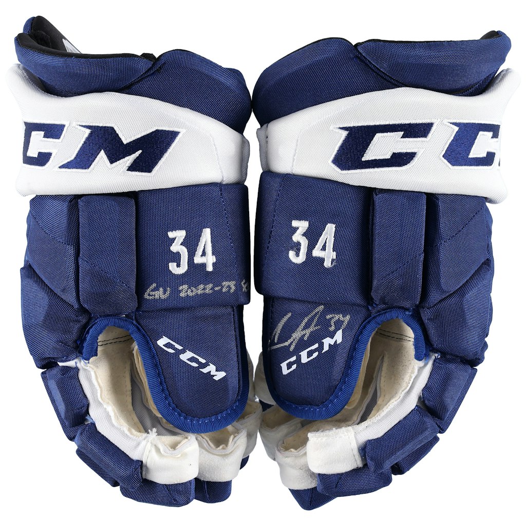 Auston Matthews Autographed Game-Used Toronto Maple Leafs CCM Gloves: $1,999.99 Auston Matthews Autographed Game-Used Toronto Maple Leafs CCM Gloves: $1,999.99