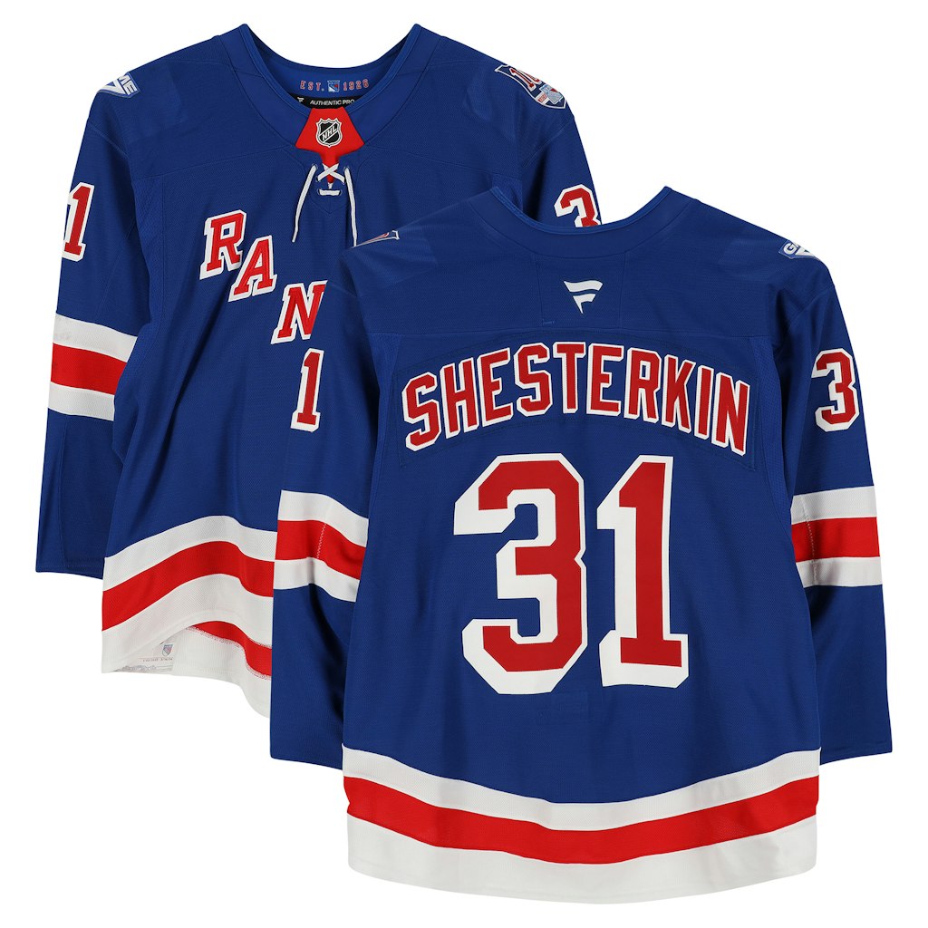 Igor Shesterkin New York Rangers Game-Used #31 Blue Jersey: $6,499.99 Igor Shesterkin New York Rangers Game-Used #31 Blue Jersey: $6,499.99