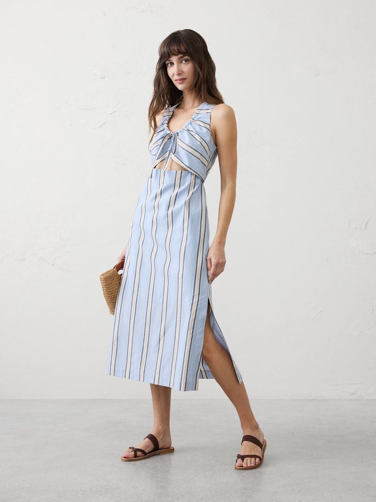 Cinched Cutout Midi Dress: $45 Cinched Cutout Midi Dress: $45