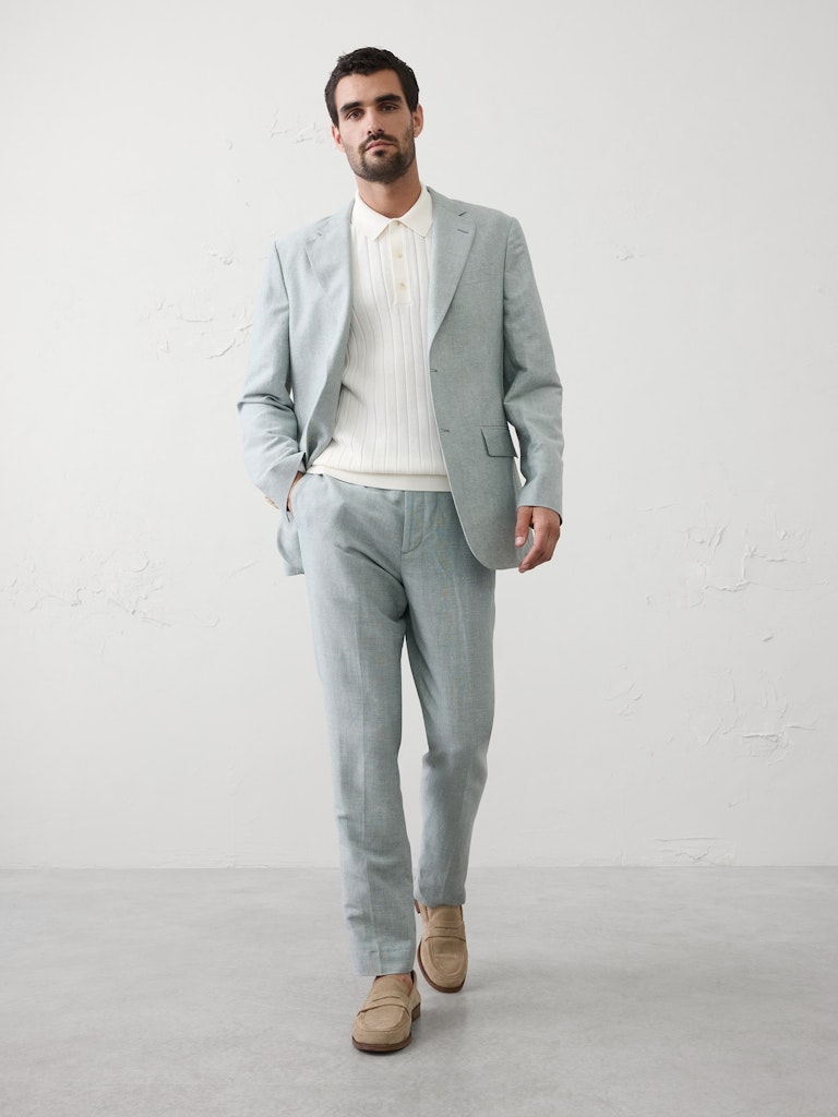 Linen-Blend Suit Trouser: $149.97