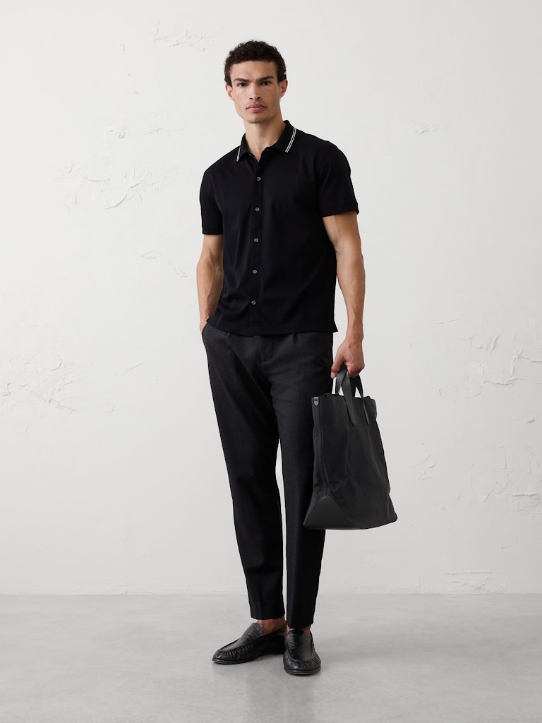 Standard-Fit Luxe Touch Button-Down Polo: $38.97 Standard-Fit Luxe Touch Button-Down Polo: $38.97