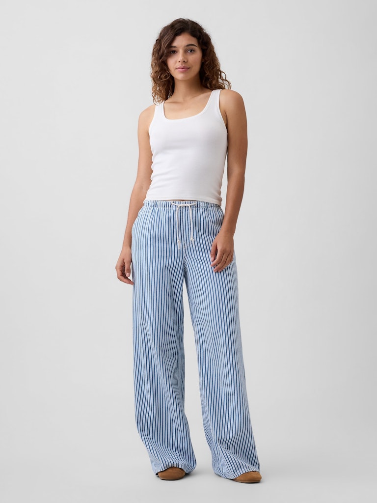 Mid Rise SuperLight Pull-On Wide-Leg Jeans: $39.99 Mid Rise SuperLight Pull-On Wide-Leg Jeans: $39.99