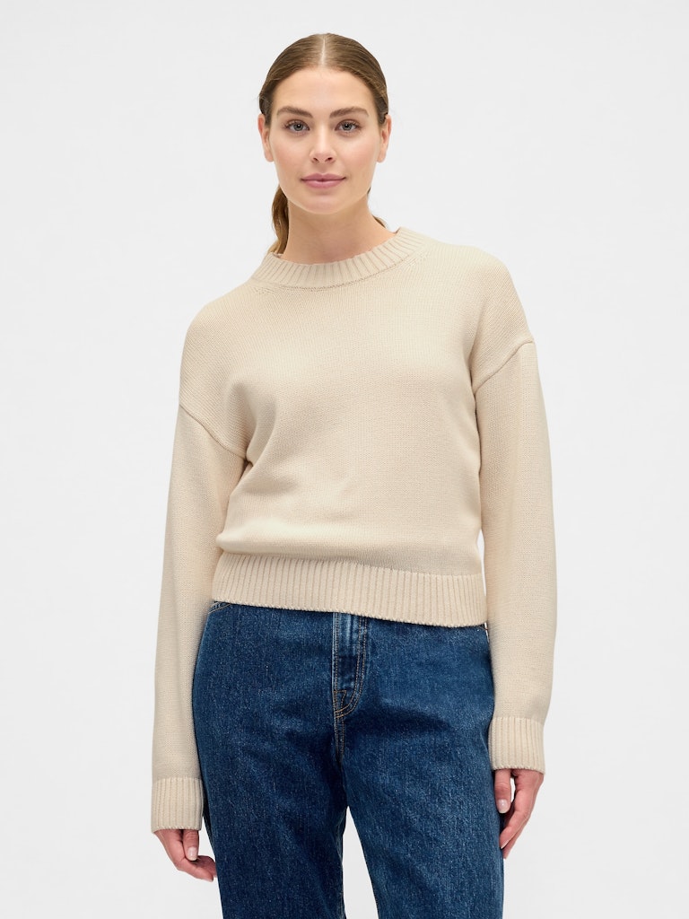 Relaxed Cropped Crewneck Sweater: $39.99 Relaxed Cropped Crewneck Sweater: $39.99