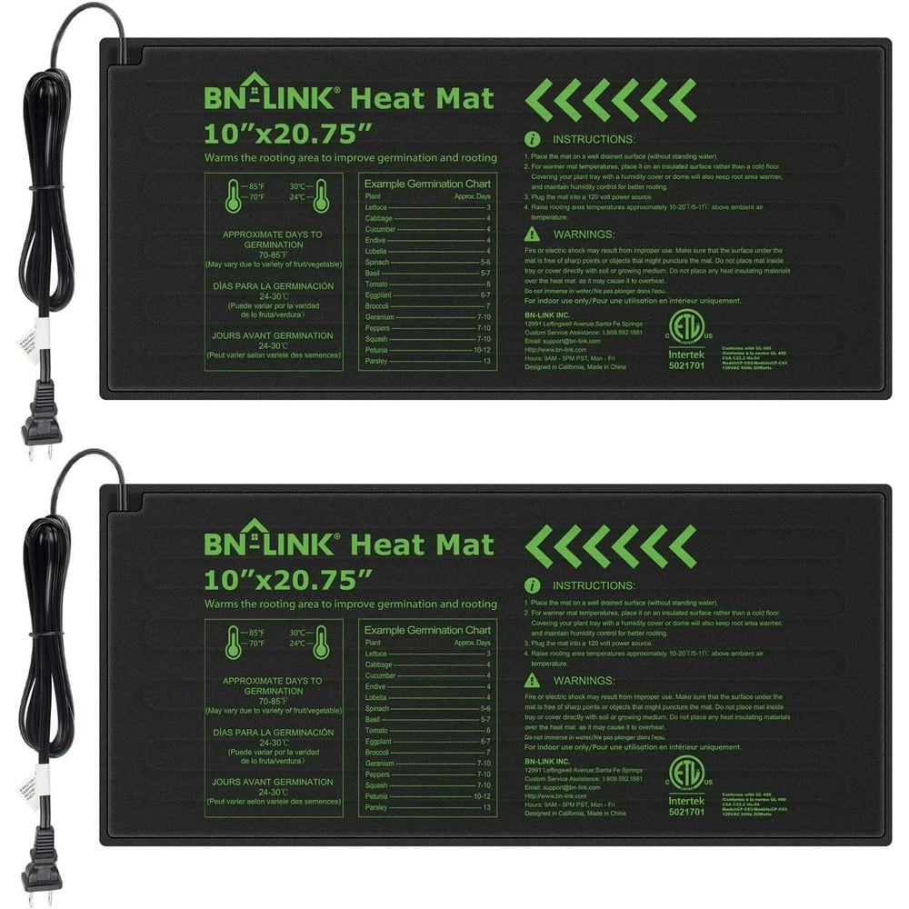 BN-LINK 10" x 20.75" Waterproof Seedling Heat Mat 2-Pack: $16.24 BN-LINK 10" x 20.75" Waterproof Seedling Heat Mat 2-Pack: $16.24