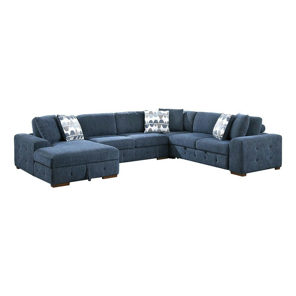 Laconia 143 in. 4-Piece Chenille Sectional Sofa with Left Chaise: $3,211.36 Laconia 143 in. 4-Piece Chenille Sectional Sofa with Left Chaise: $3,211.36