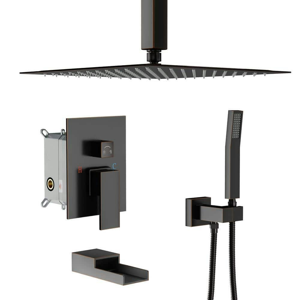 Single Handle 3-Spray Tub and Shower Faucet with 16 in. Shower Head: $248.97