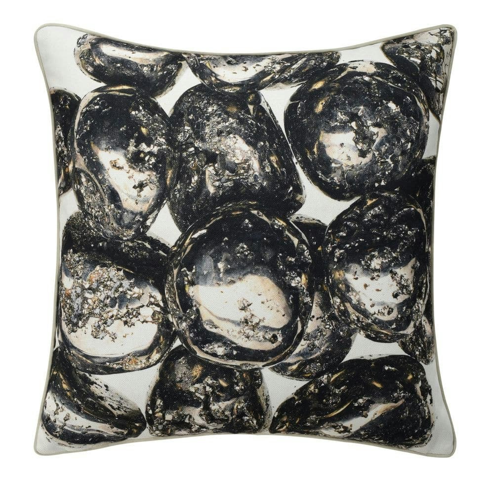 Pebble Black 24 in. x 24 in. Throw Pillow: $85.86 Pebble Black 24 in. x 24 in. Throw Pillow: $85.86