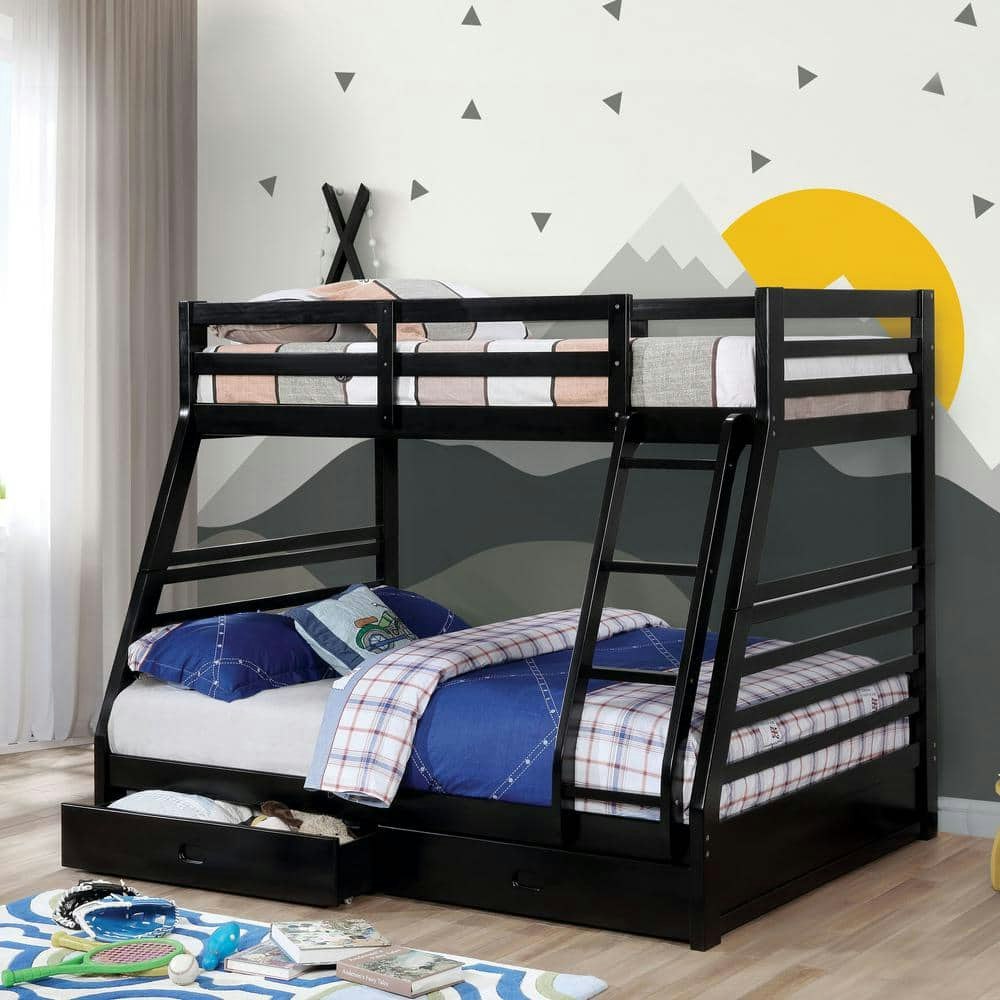 Daxter Black Twin Over Full Bunk Bed With Drawers: $956.75 Daxter Black Twin Over Full Bunk Bed With Drawers: $956.75