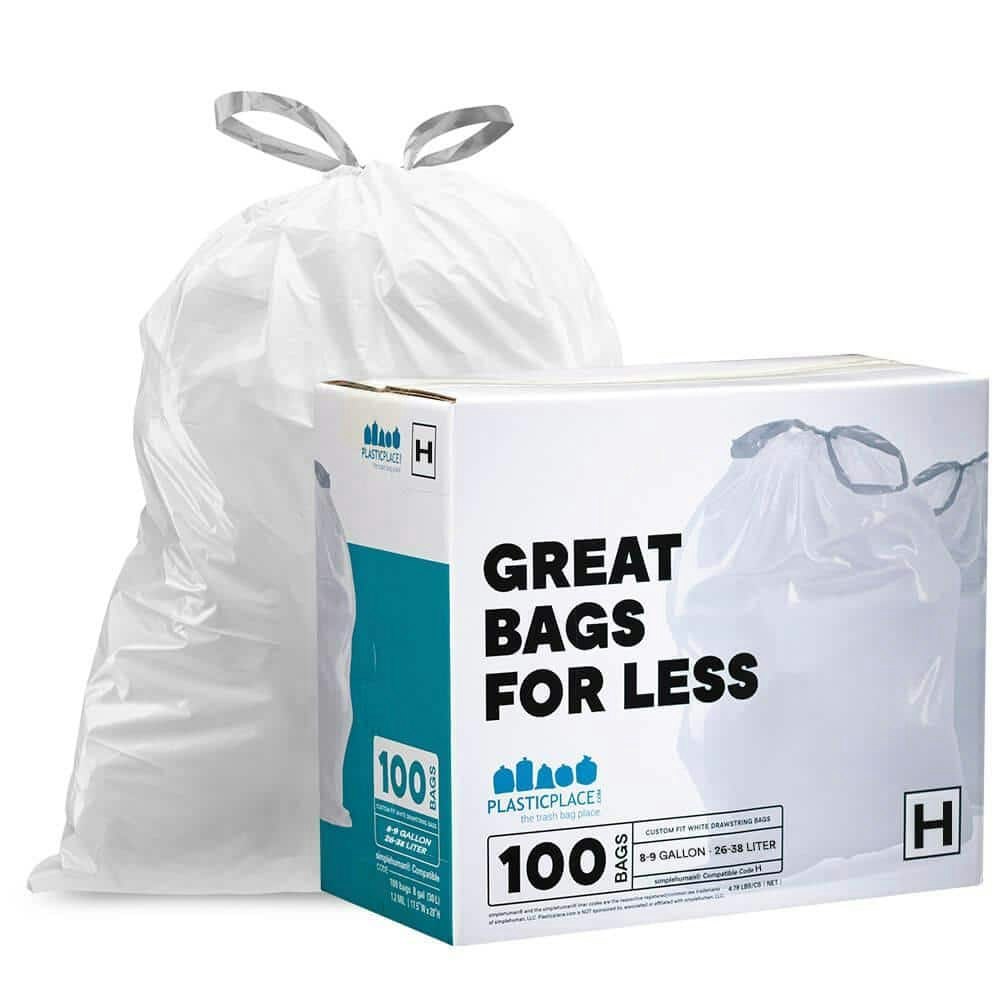 Simplehuman Code H White Trash Bags 100-Count: $24.59 Simplehuman Code H White Trash Bags 100-Count: $24.59