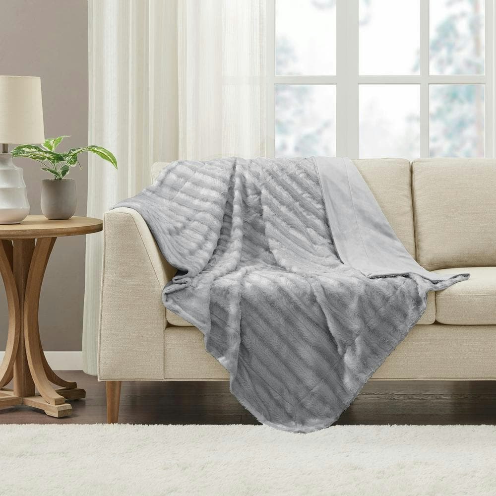 York Grey Faux Fur Throw Blanket: $28.87 York Grey Faux Fur Throw Blanket: $28.87