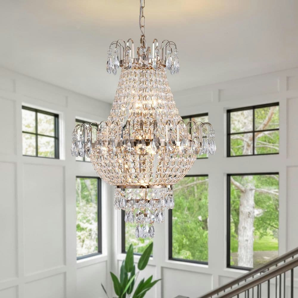7-Light Gold Crystal Chandelier: $273.14 7-Light Gold Crystal Chandelier: $273.14