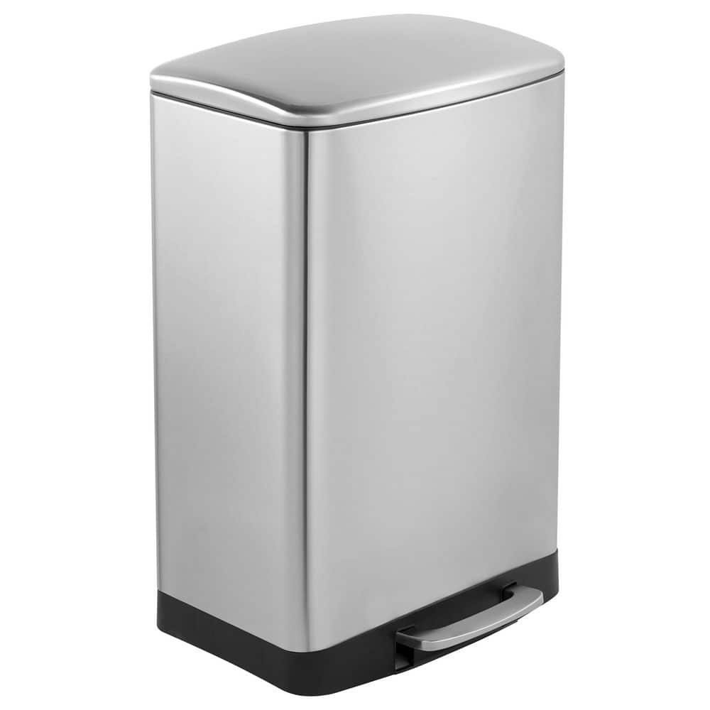 13-Gallon Silver Rectangle Step-On Trash Can: $96.97 13-Gallon Silver Rectangle Step-On Trash Can: $96.97