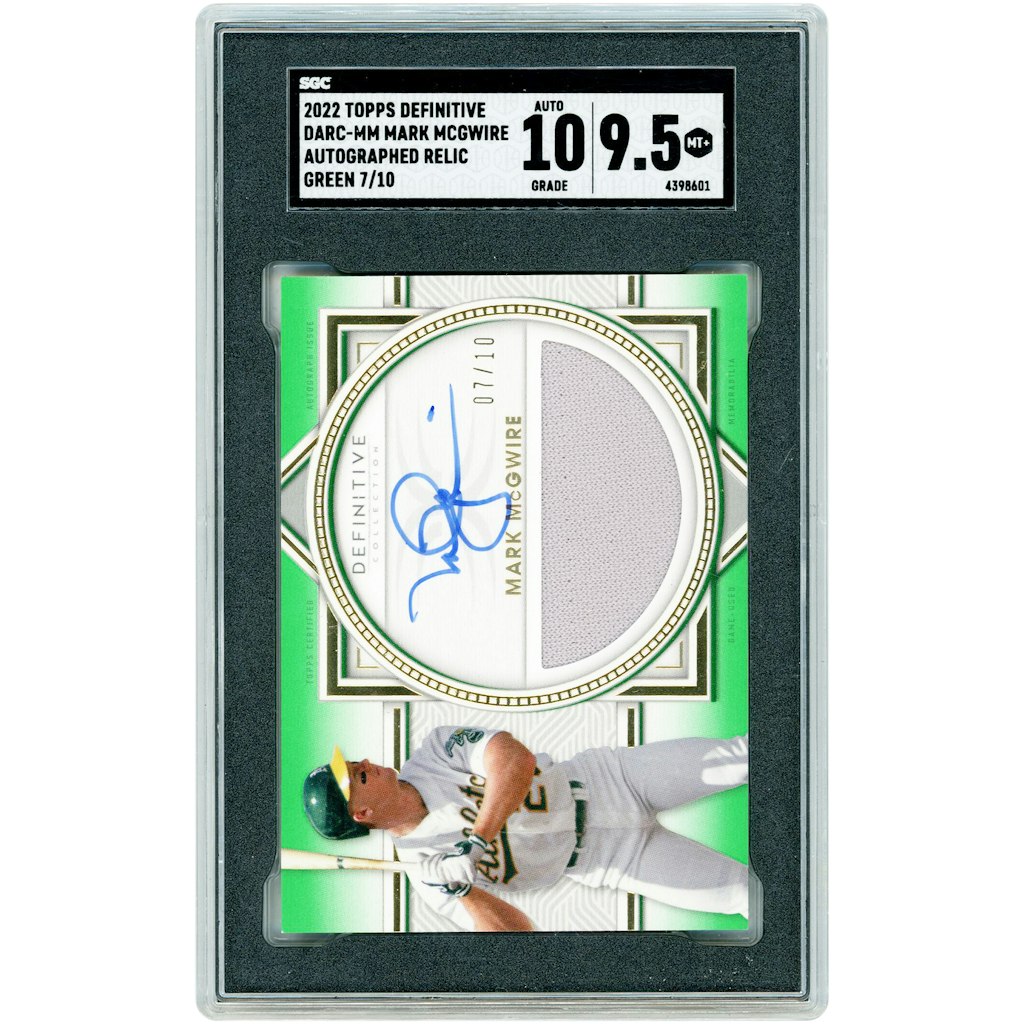 Mark McGwire Oakland Athletics Autographed Game-Used Relic Card: $249.99 Mark McGwire Oakland Athletics Autographed Game-Used Relic Card: $249.99