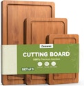 3-Piece Bamboo Cutting Board Set w/ Deep Juice Grooves for $10 + free shipping w/ $29