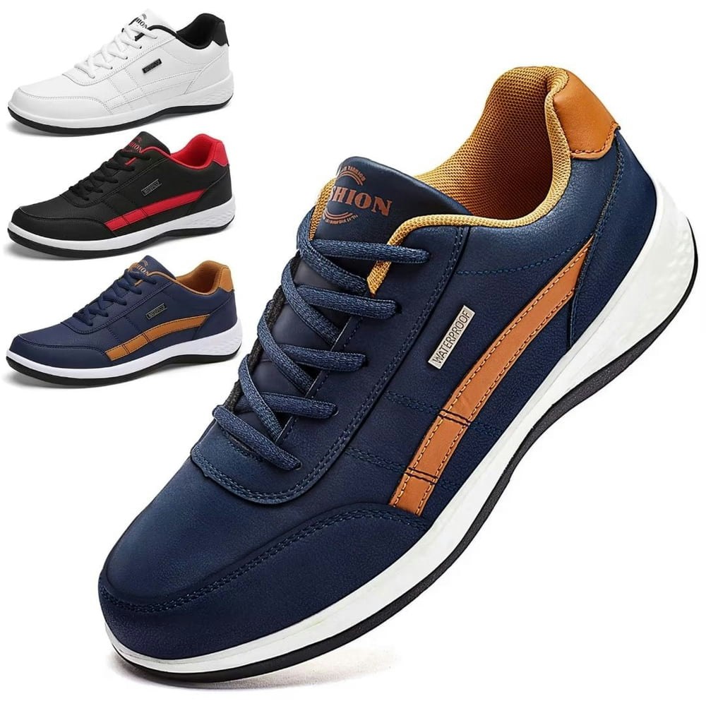Dumajo Men's Leather Running Sneakers: $17.88