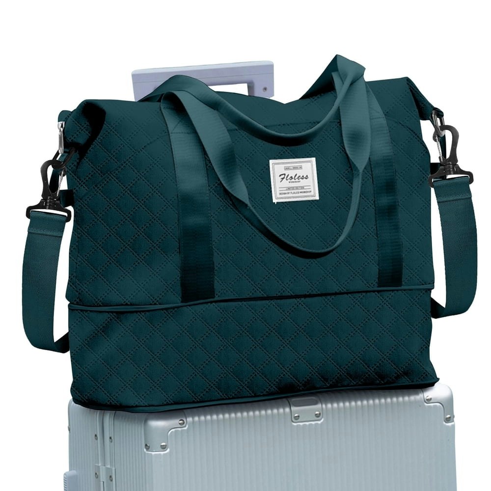 Weekender Travel Duffel Bag with Toiletry Bag: $21.99 Weekender Travel Duffel Bag with Toiletry Bag: $21.99
