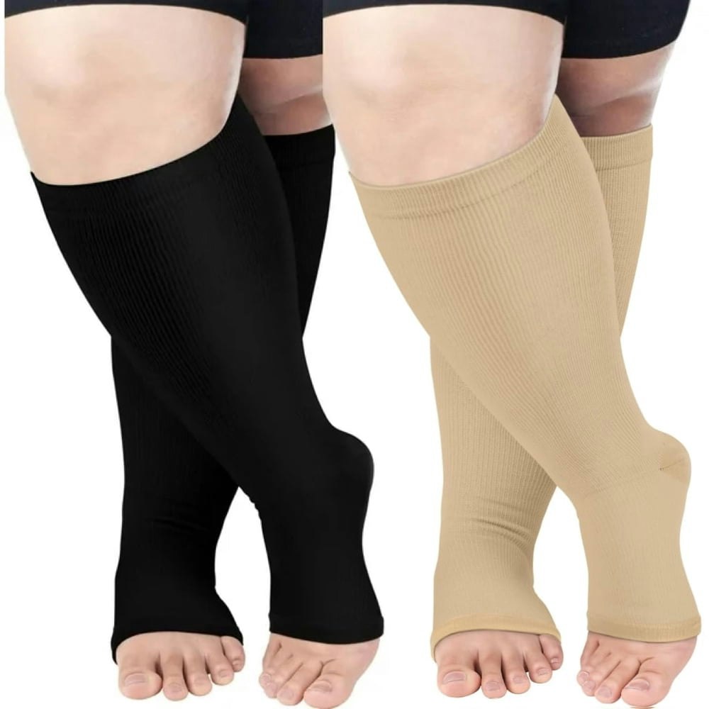 Amitofo Wide Calf Toeless Compression Socks 2-Pack: $13.59 Amitofo Wide Calf Toeless Compression Socks 2-Pack: $13.59