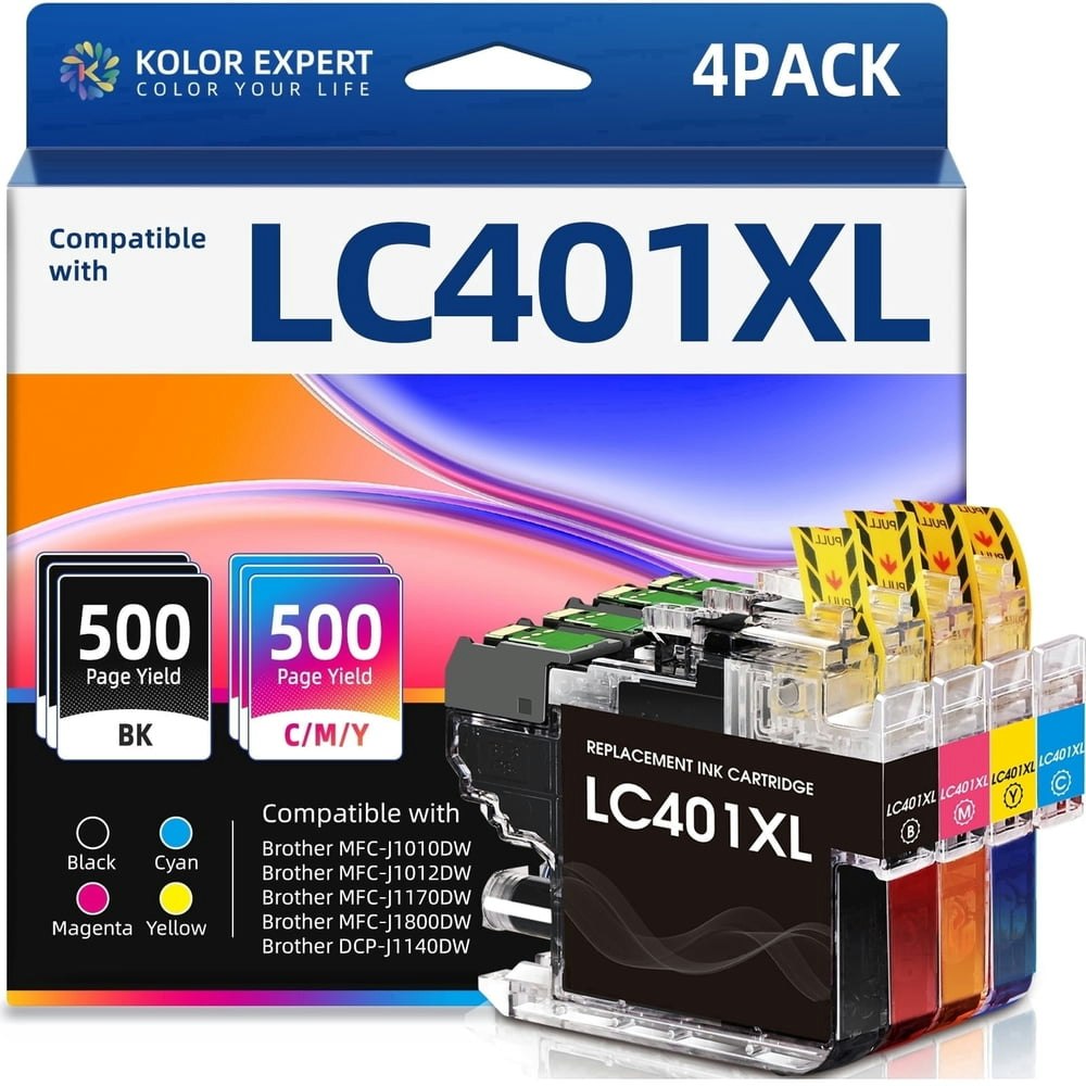 Brother LC401XL Ink Cartridge 4-Pack: $15.13