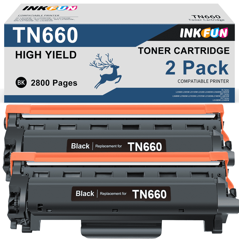 Brother TN660 Toner Cartridge 2-Pack: $16.30