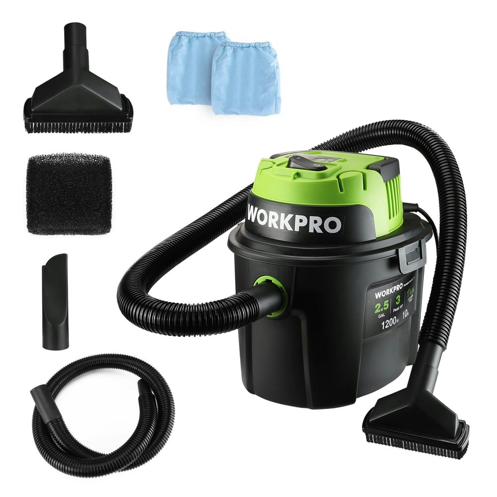 Workpro 2.5-Gallon 3-Horsepower Portable Wet Dry Shop Vacuum: $42.99 Workpro 2.5-Gallon 3-Horsepower Portable Wet Dry Shop Vacuum: $42.99