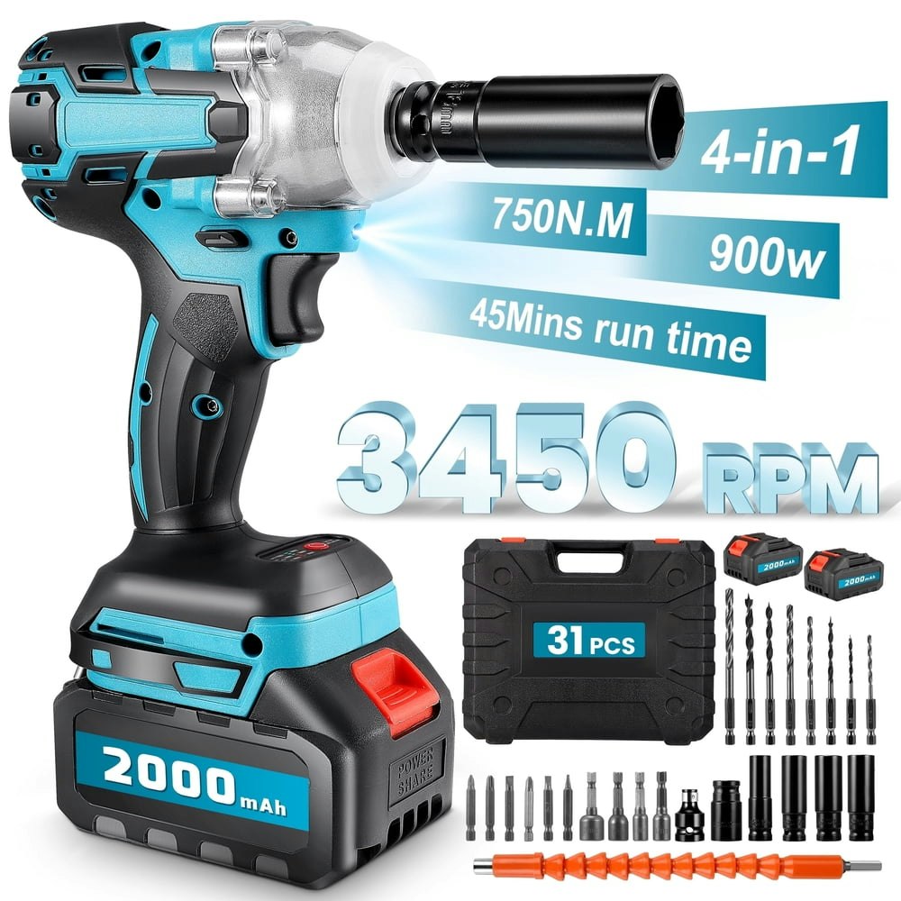 RELOIVE Cordless 1/2" Impact Wrench: $56.39