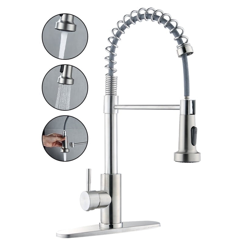 Kitchen Sink Faucet with Pull Down Sprayer: $30.99 Kitchen Sink Faucet with Pull Down Sprayer: $30.99